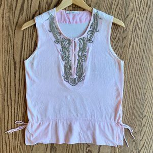 Gorgeous top with hand-sewn beading